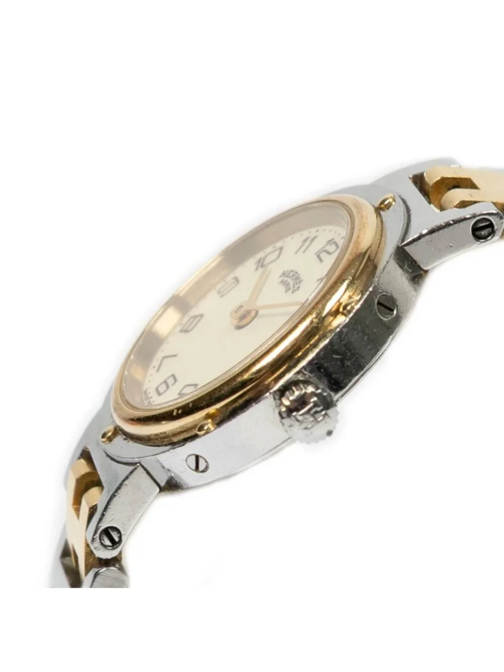 Hermes Clipper Silver Gold Plated Bracelet